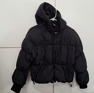 Divided by H&M Black Puffer Jacket Extra Small